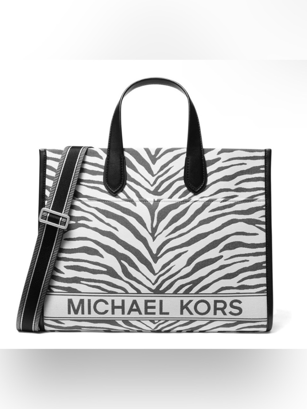 Michael Kors Gigi Large Grab Zebra Crossbody Tote, EUC MSRP: $298.00